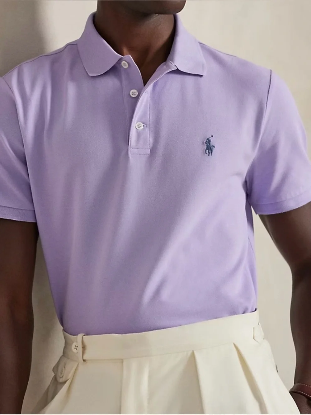 Polo Ralph Lauren Men’s 1XB Powder Purple Mesh Polo Shirt Big & Tall NWT